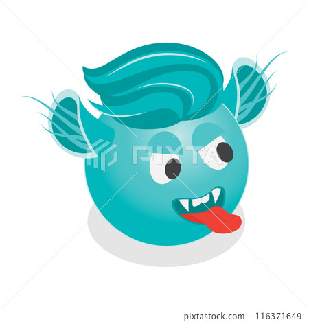 3D Isometric Flat Set of Monster Emoticons. Item 1 3D Isometric Flat Set of Monster Emoticons. Item 1 116371649