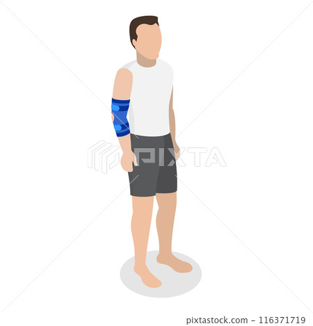 3D Isometric Flat Illustration of Rehabilitation After Trauma. Item 1 3D Isometric Flat Illustration of Rehabilitation After Trauma. Item 1 116371719