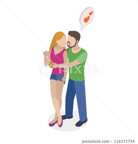 3D Isometric Flat Set of Happy Love Couples. Item 2 3D Isometric Flat Set of Happy Love Couples. Item 2 116371754