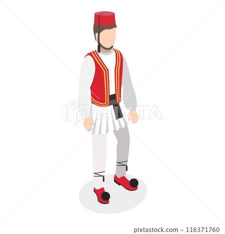 3D Isometric Flat  Set of Ethnic Groups. Item 5 116371760