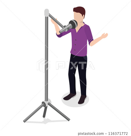 3D Isometric Flat Set of Talented Singers. Item 2 3D Isometric Flat Set of Talented Singers. Item 2 116371772