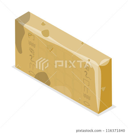 3D Isometric Flat  Set of Egypt Symbols. Item 8 116371840