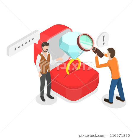3D Isometric Flat Illustration of Pawnshop. Item 1 3D Isometric Flat Illustration of Pawnshop. Item 1 116371850