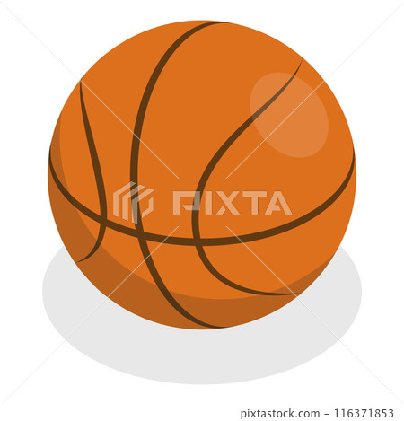 3D Isometric Flat  Set of Various Sport Balls. Item 5 116371853