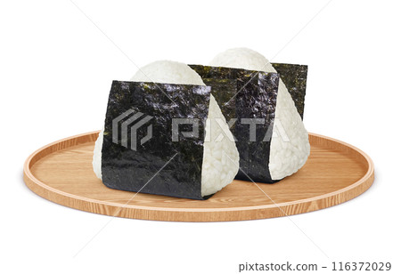 飯糰插圖現實白色背景 飯糰插圖現實白色背景 116372029