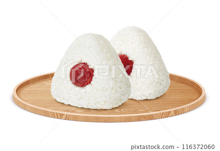 飯糰插圖現實白色背景 116372060