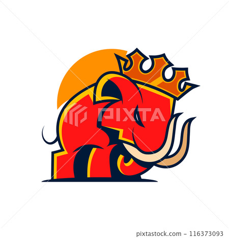 Elephant King With Crown Logo Design Vector Template With Luxury Gold Colour, Elephant logo king concept, Elephant King Logo Design. Elephant crown king logo vector icon Elephant King With Crown Logo Design Vector Template With Luxury Gold Colour, Elephant logo king concept, Elephant King Logo Design. Elephant crown king logo vector icon 116373093