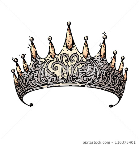 royal crown queen sketch hand drawn vector royal crown queen sketch hand drawn vector 116373401