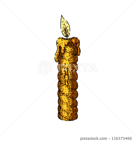dark candle sketch hand drawn vector dark candle sketch hand drawn vector 116373460