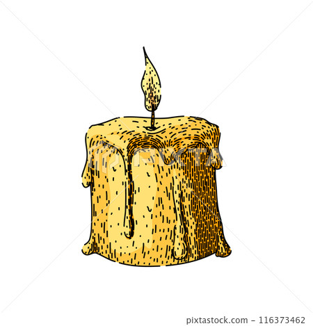 flame candle sketch hand drawn vector flame candle sketch hand drawn vector 116373462