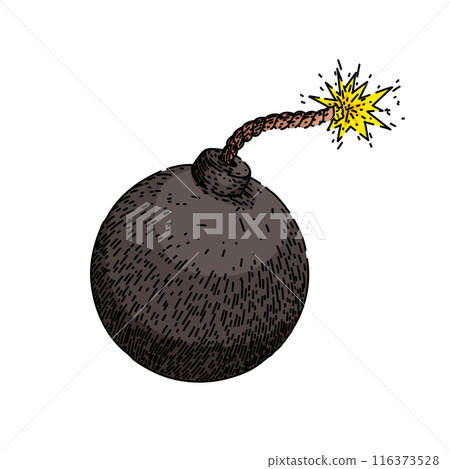 smoke bomb sketch hand drawn vector 116373528