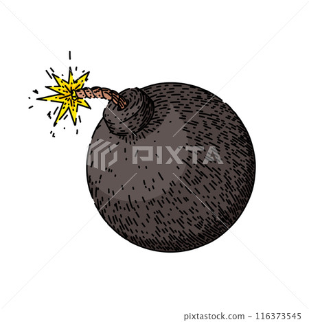 blast bomb sketch hand drawn vector blast bomb sketch hand drawn vector 116373545