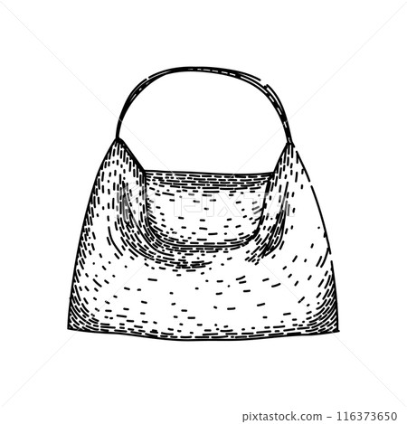 purse trendy handbag sketch hand drawn vector purse trendy handbag sketch hand drawn vector 116373650