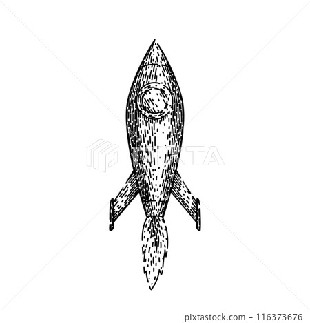 space rocket sketch hand drawn vector 116373676