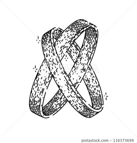 love ring wedding sketch hand drawn vector 116373699