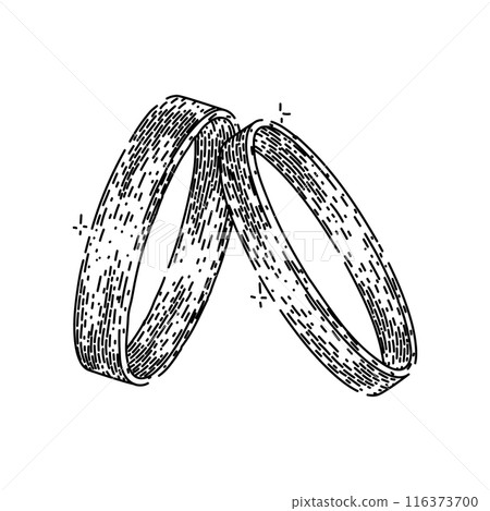 marriage ring wedding sketch hand drawn vector marriage ring wedding sketch hand drawn vector 116373700