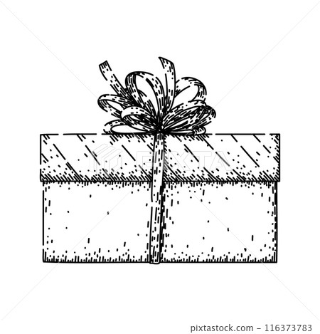 sale gift box sketch hand drawn vector 116373783