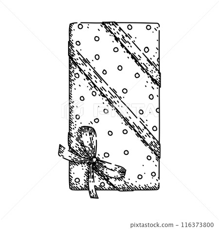 present gift box top view sketch hand drawn vector present gift box top view sketch hand drawn vector 116373800