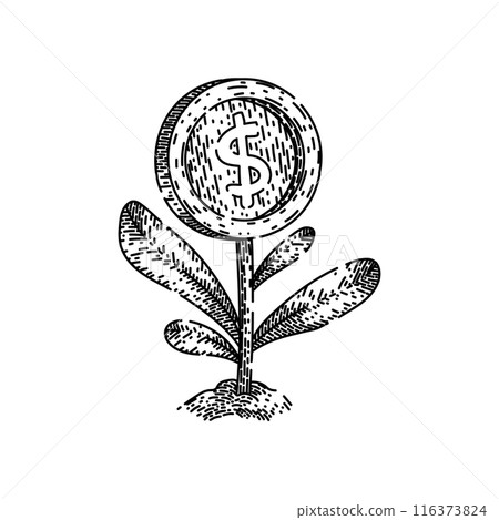 profit financial growth sketch hand drawn vector 116373824