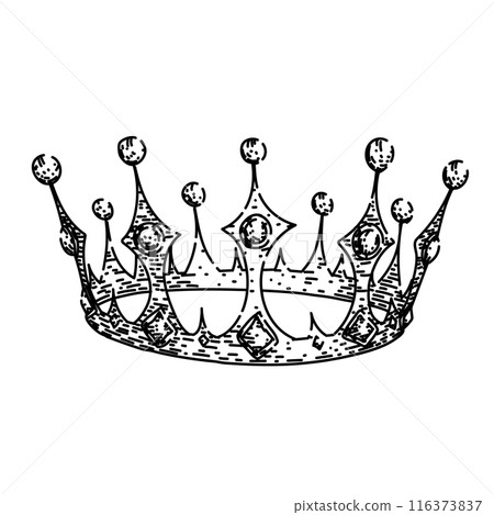 symbol crown queen sketch hand drawn vector symbol crown queen sketch hand drawn vector 116373837