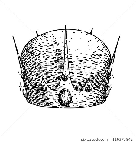 queen crown king sketch hand drawn vector - Stock Illustration ...
