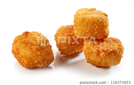 fried fish fillet nuggets 116373853