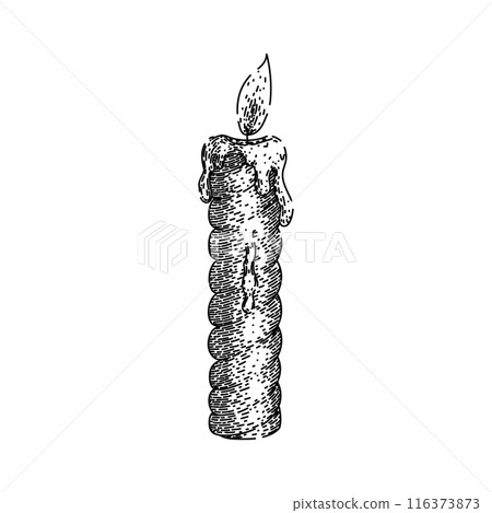 dark candle sketch hand drawn vector dark candle sketch hand drawn vector 116373873