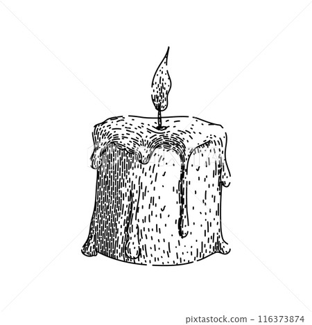 flame candle sketch hand drawn vector flame candle sketch hand drawn vector 116373874