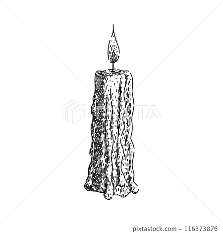 light candle sketch hand drawn vector light candle sketch hand drawn vector 116373876