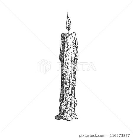 set candle sketch hand drawn vector 116373877