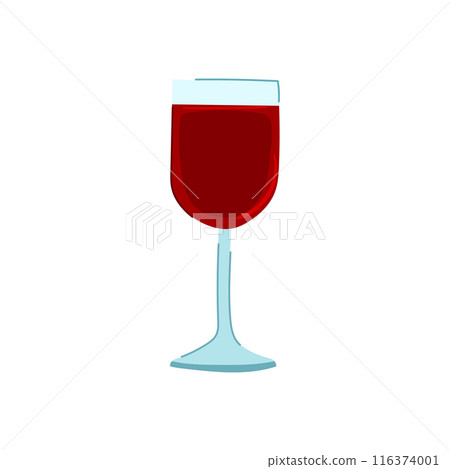 red wine glass cartoon vector illustration 116374001