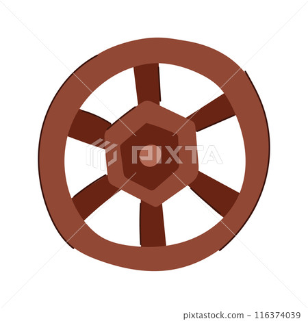 first wheel ancient cartoon vector illustration 116374039