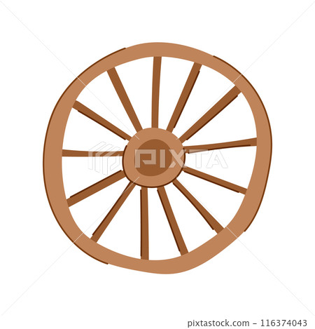 antique wheel ancient cartoon vector illustration antique wheel ancient cartoon vector illustration 116374043