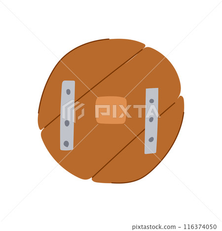 wagon wheel ancient cartoon vector illustration 116374050