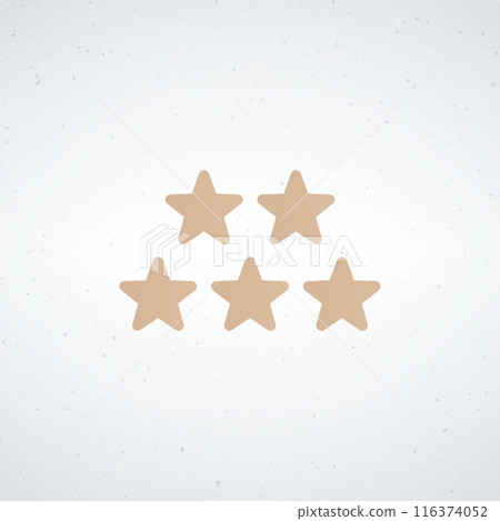 Five stars customer product rating review. Stock vector illustration isolated on white background. 116374052