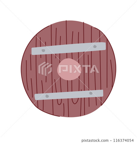 stone wheel ancient cartoon vector illustration 116374054