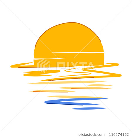 dusk sunset cartoon vector illustration 116374162