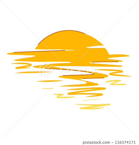 landscape sunset cartoon vector illustration landscape sunset cartoon vector illustration 116374171