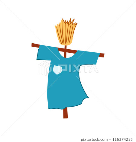 spooky scarecrow cartoon vector illustration 116374255