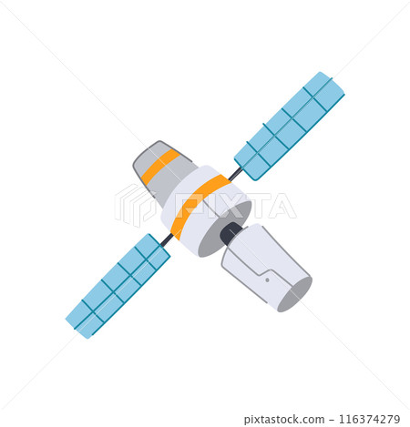space satellite cartoon vector illustration space satellite cartoon vector illustration 116374279