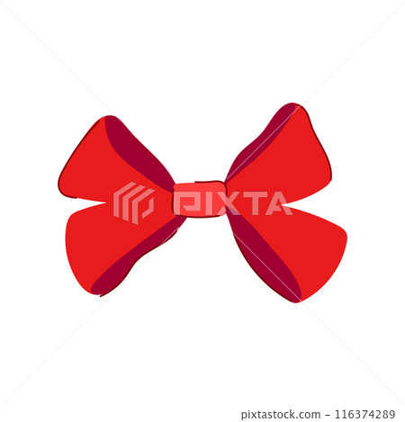 holiday red bow cartoon vector illustration holiday red bow cartoon vector illustration 116374289
