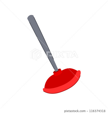 tool plunger cartoon vector illustration 116374318