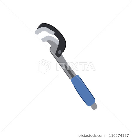 equipment pipe wrench cartoon vector illustration 116374327