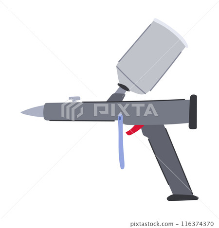 logo paint sprayer cartoon vector illustration 116374370