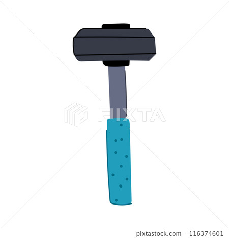 man mason s hammer cartoon vector illustration 116374601