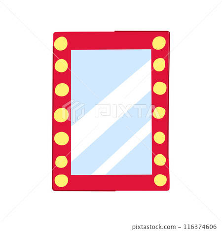 actor makeup mirror frame cartoon vector illustration 116374606
