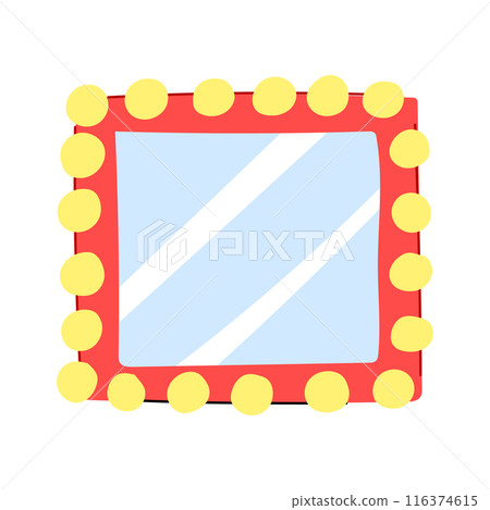 table makeup mirror frame cartoon vector illustration table makeup mirror frame cartoon vector illustration 116374615