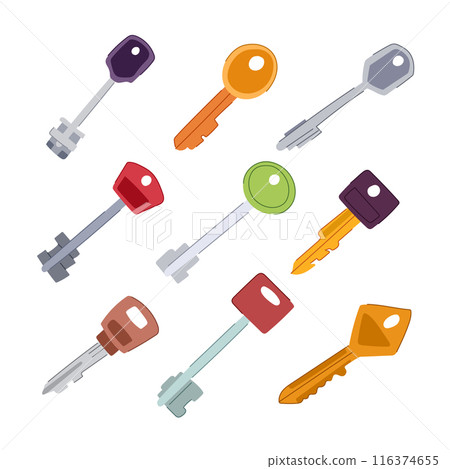 key set cartoon vector illustration 116374655