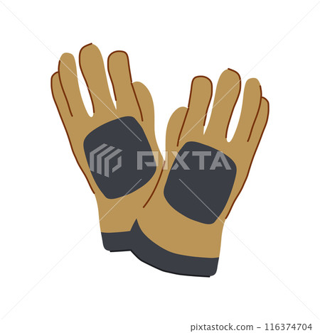 metal gloves welding cartoon vector illustration 116374704