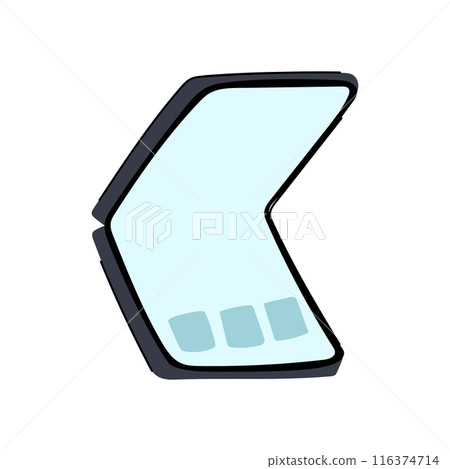arrow flexible screen cartoon vector illustration arrow flexible screen cartoon vector illustration 116374714